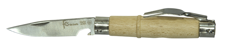 NAVAJA PUNTA C/TENEDOR 70mm M/MADERA 21615