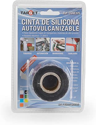 CINTA VULCANIZABLE SILICONA NEGRA 25mm x 3 mtrs