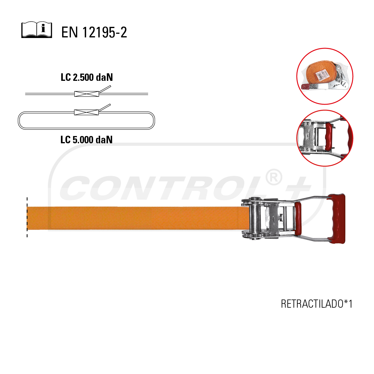 TRINQUETE RATCHET 5000kgrs 8 mtrs SIN FIN ENG-218