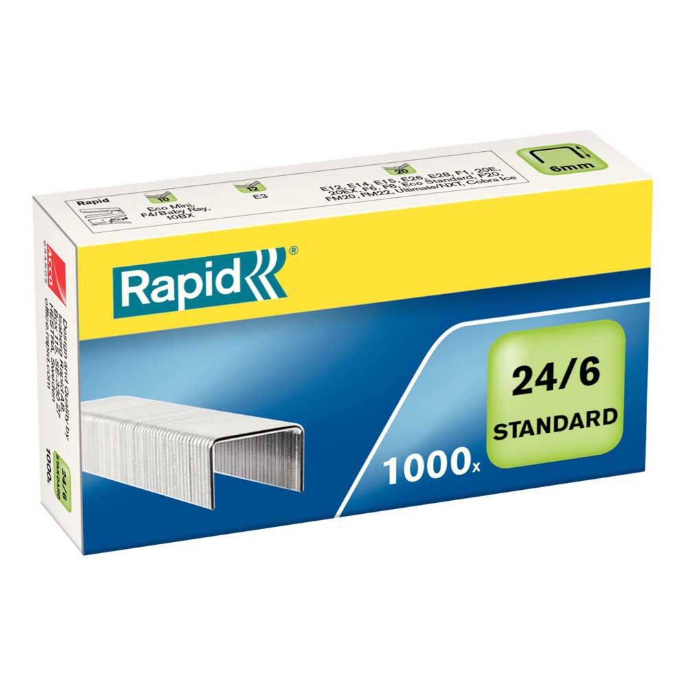 GRAPAS RAPID 24/6 1000 UNIDADES CAJA DE 20 CAJITAS